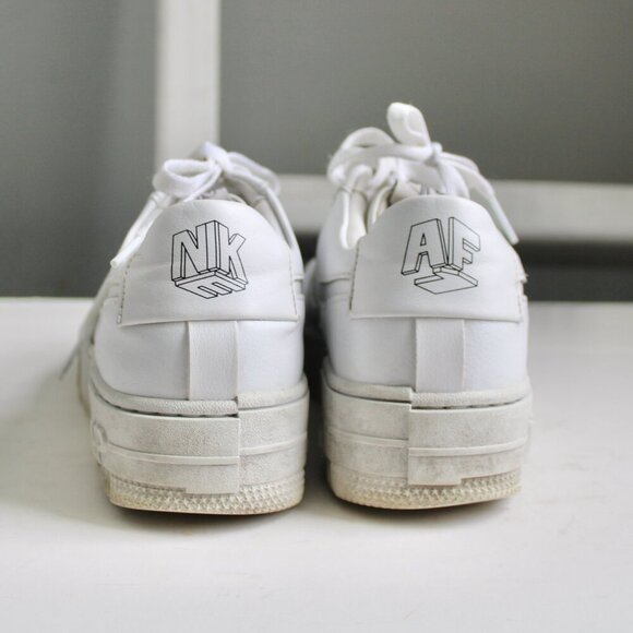 Nike Women's Air Force 1 Pixel Triple White Sneakers Size 7 - Picture 3 of 7
